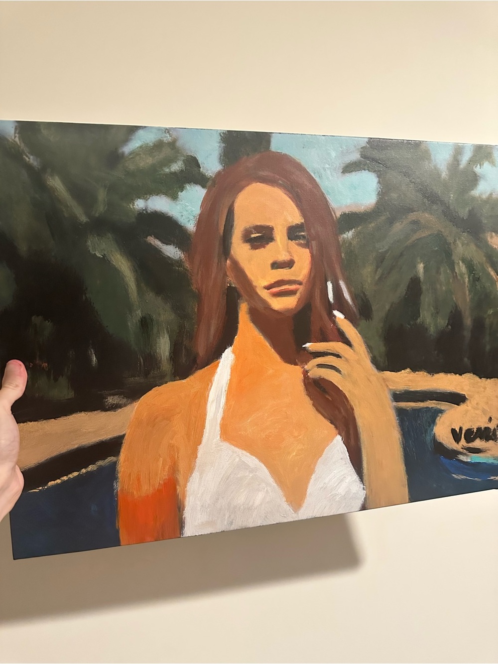 Contemporary Lana Del Rey Portrait Canvas Art - paradise 18x24 painting 1/1